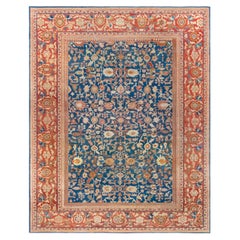Doris Leslie Blau Sultanabad Antique Floral Allover Light Beige Rug - c. 1900