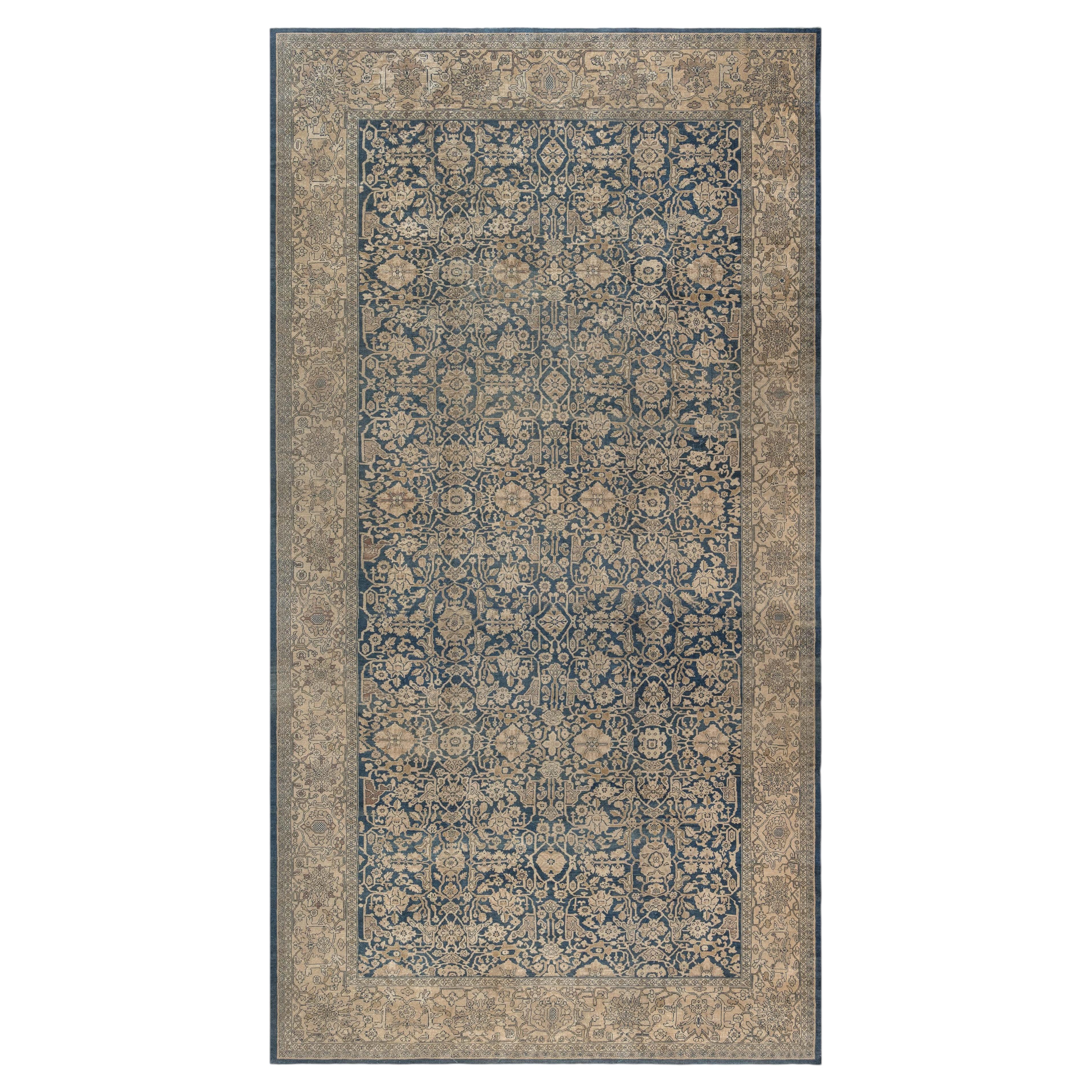 Doris Leslie Blau Sultanabad Antique Oversized Light Beige Carpet - c. 1900
