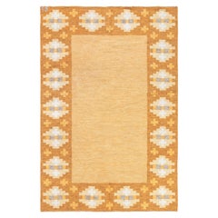 Doris Leslie Blau Schwedischer Flachgewebe-Teppich von Birgitta Söderkvist