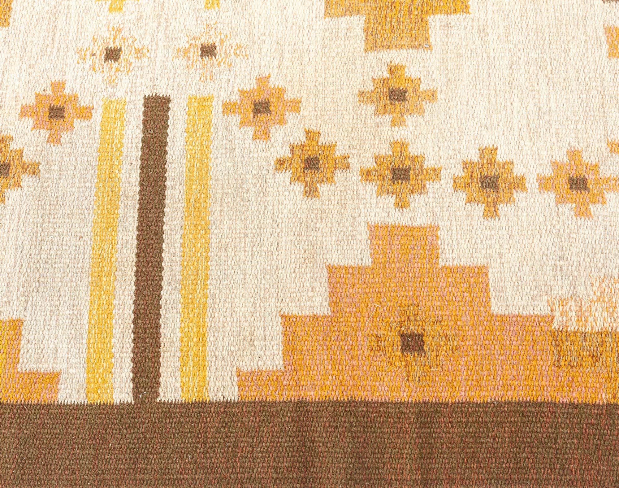 Alfombra sueca de tejido plano Doris Leslie Blau de Mary Sandberg Tejido a mano en venta