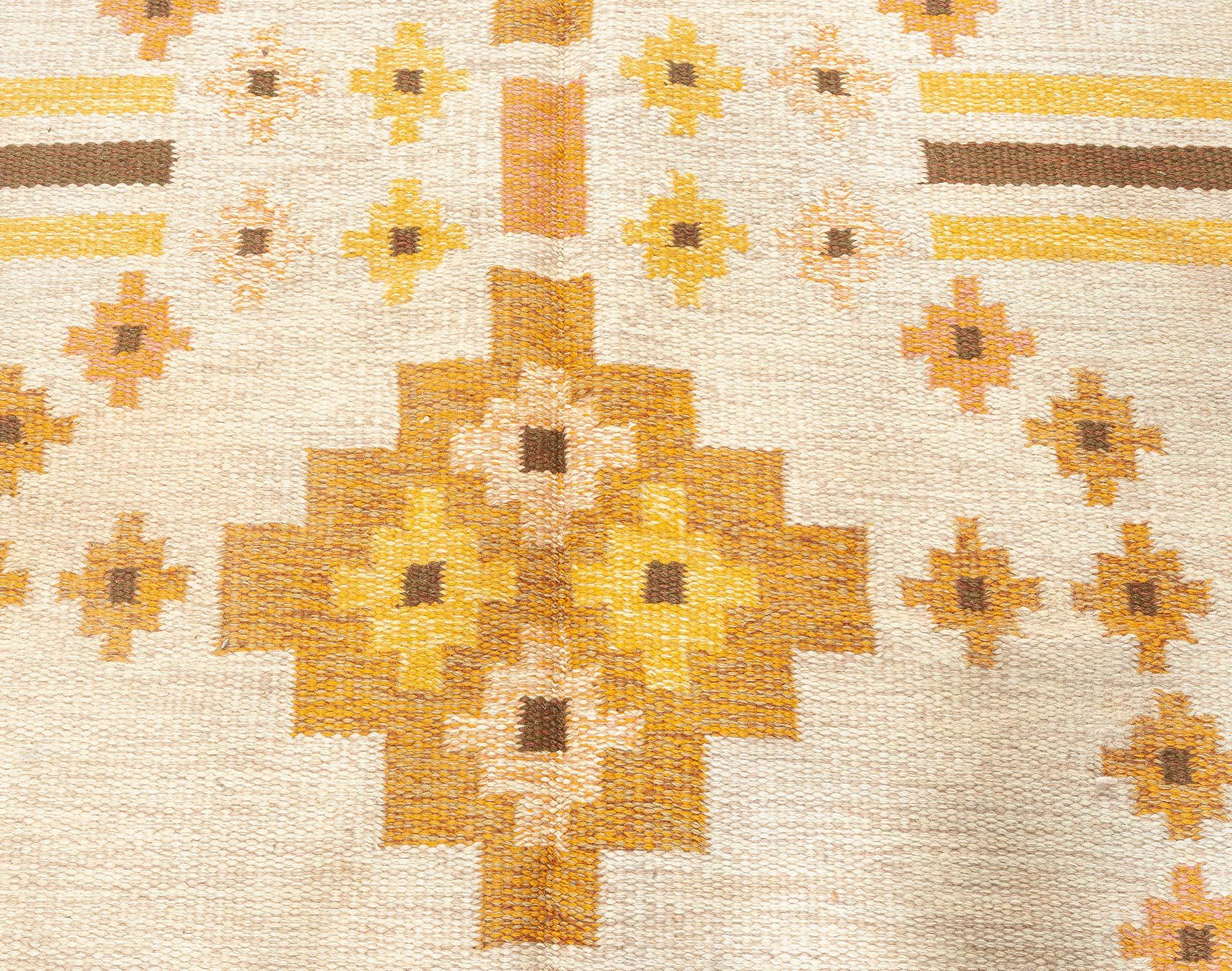 Alfombra sueca de tejido plano Doris Leslie Blau de Mary Sandberg siglo XX en venta