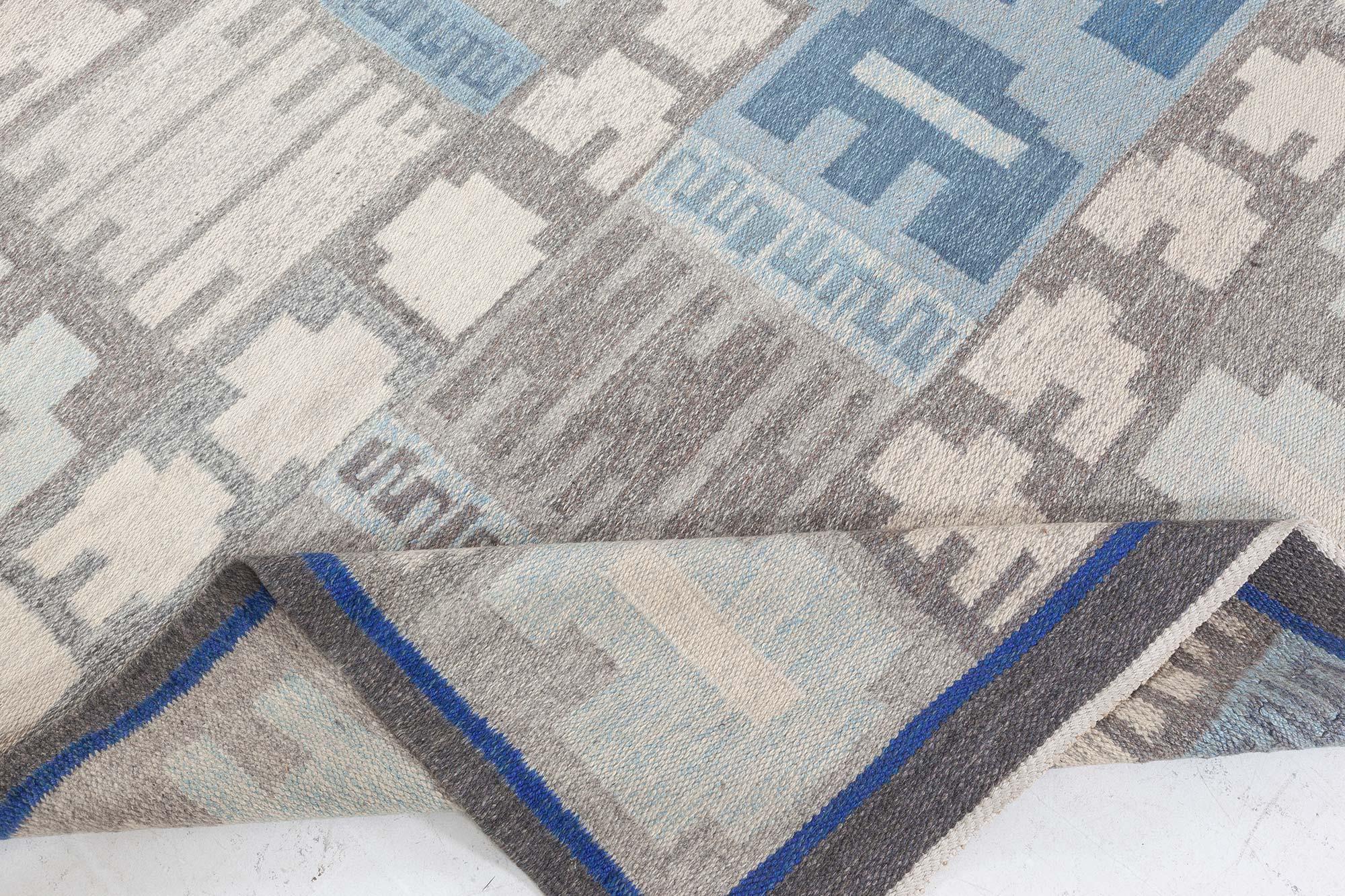 Laine Tapis suédois tissé à plat Doris Leslie Blau par Alice Lund en vente
