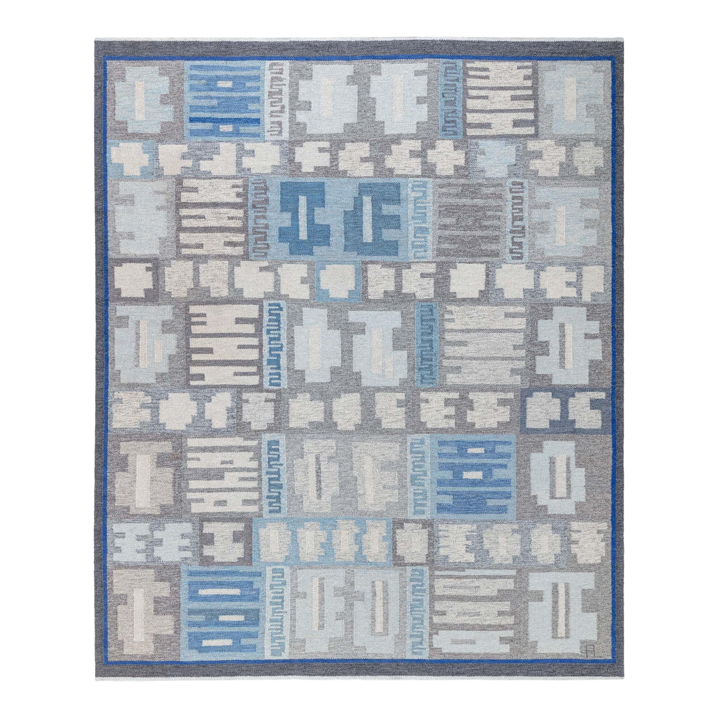 Tapis suédois tissé à plat Doris Leslie Blau par Alice Lund