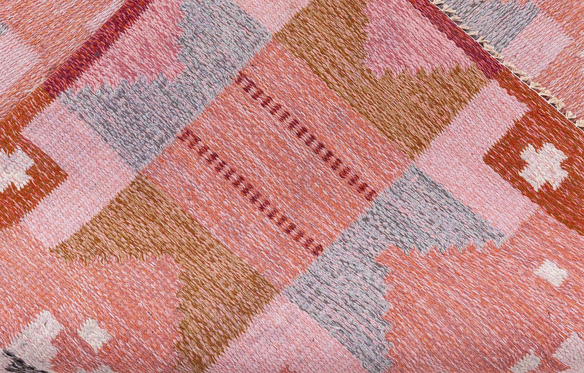Doris Leslie Blau Swedish Flat Woven Rug by Ingegerd Silow in vendita 2