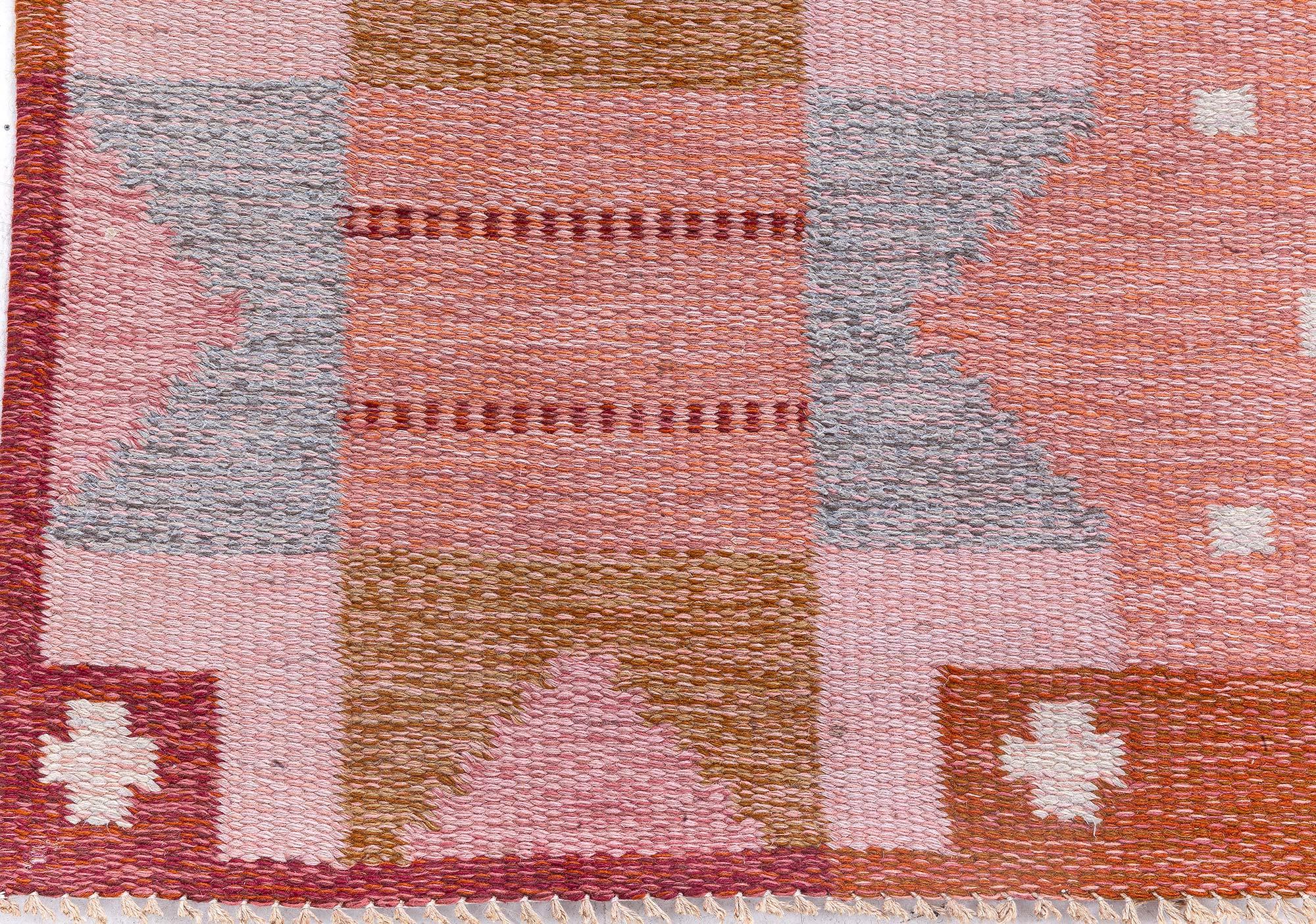 Doris Leslie Blau Swedish Flat Woven Rug by Ingegerd Silow
Circa: 1952
Size: 4'6