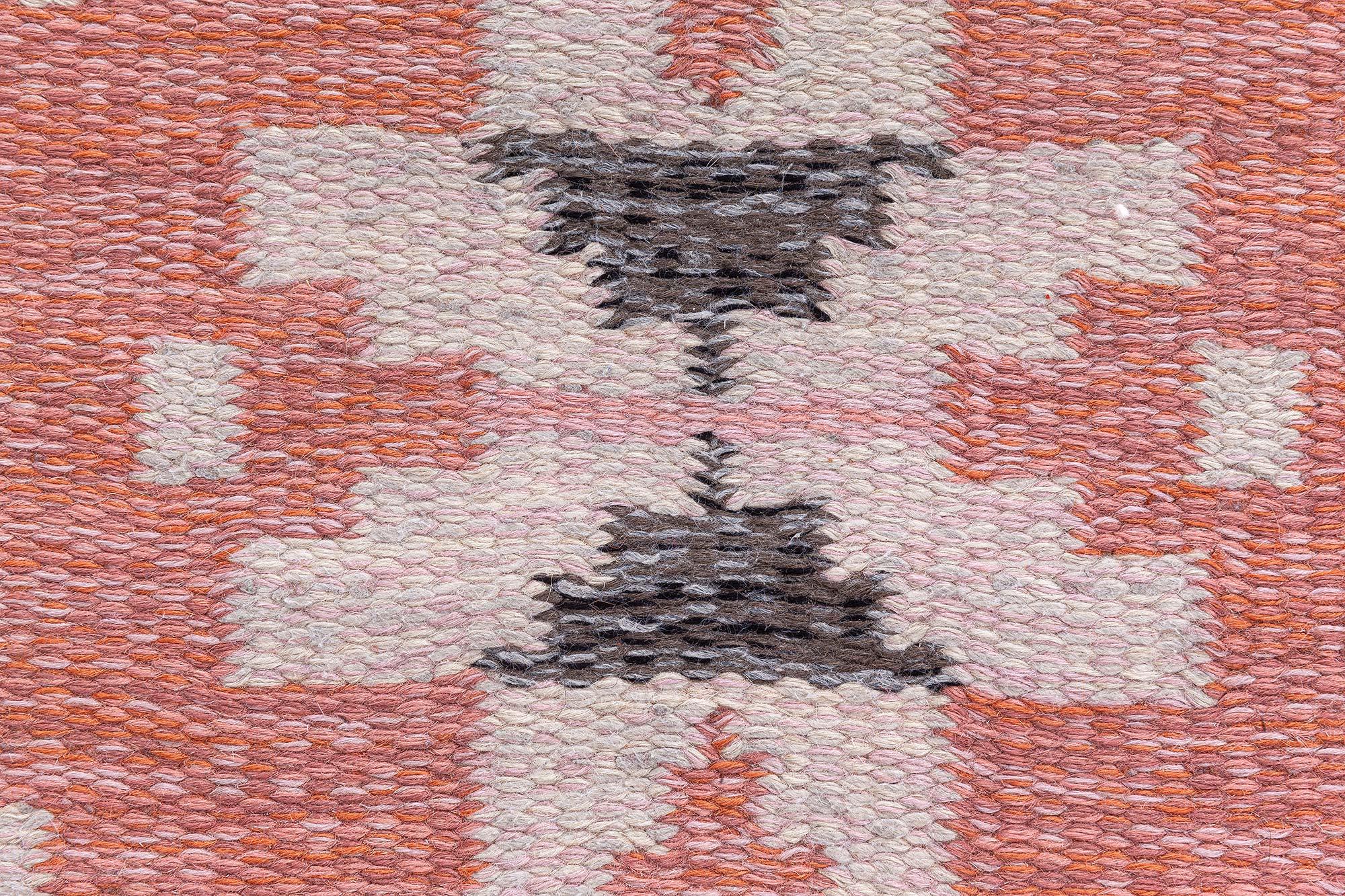 20th Century Doris Leslie Blau Swedish Flat Woven Rug by Ingegerd Silow For Sale