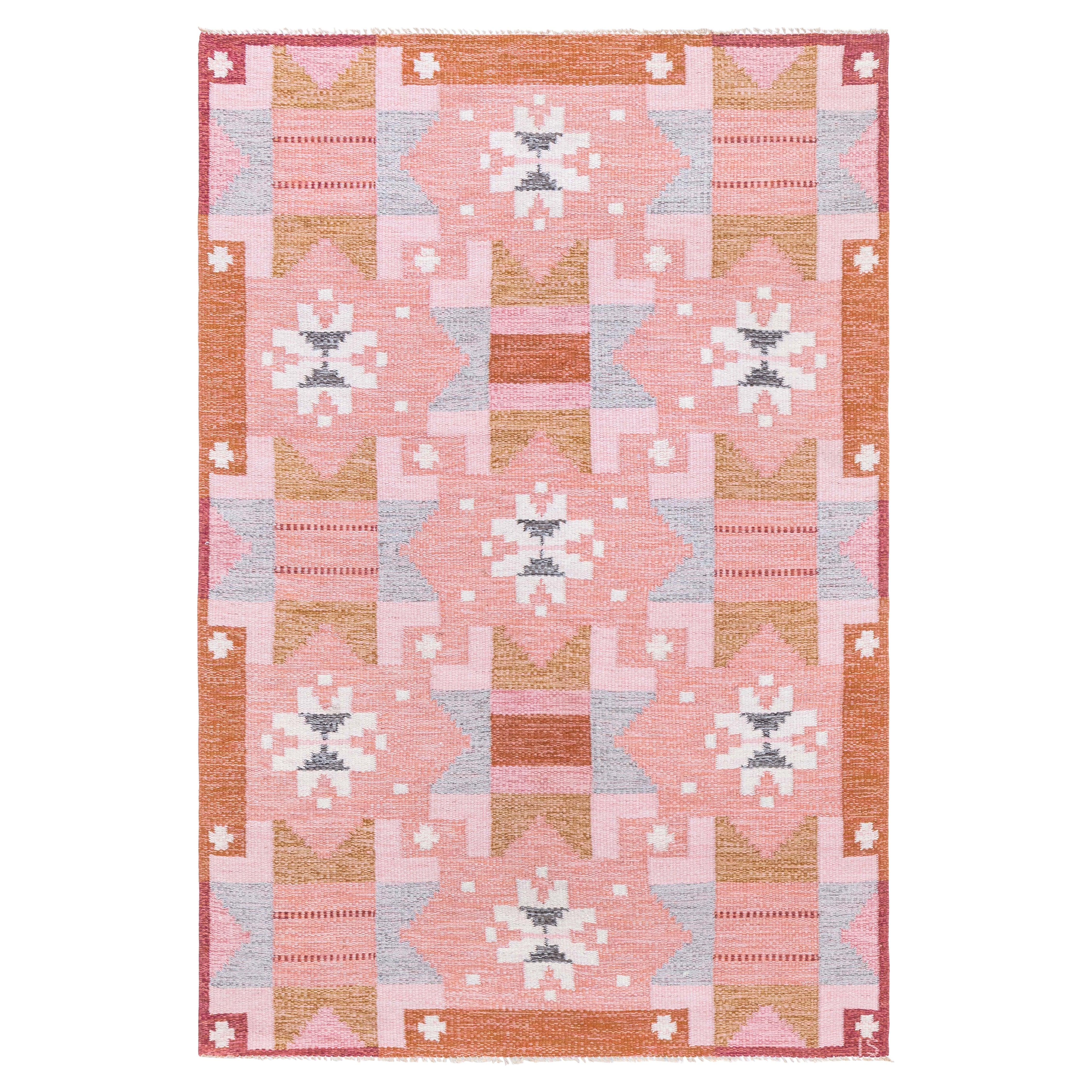 Doris Leslie Blau Swedish Flat Woven Rug by Ingegerd Silow