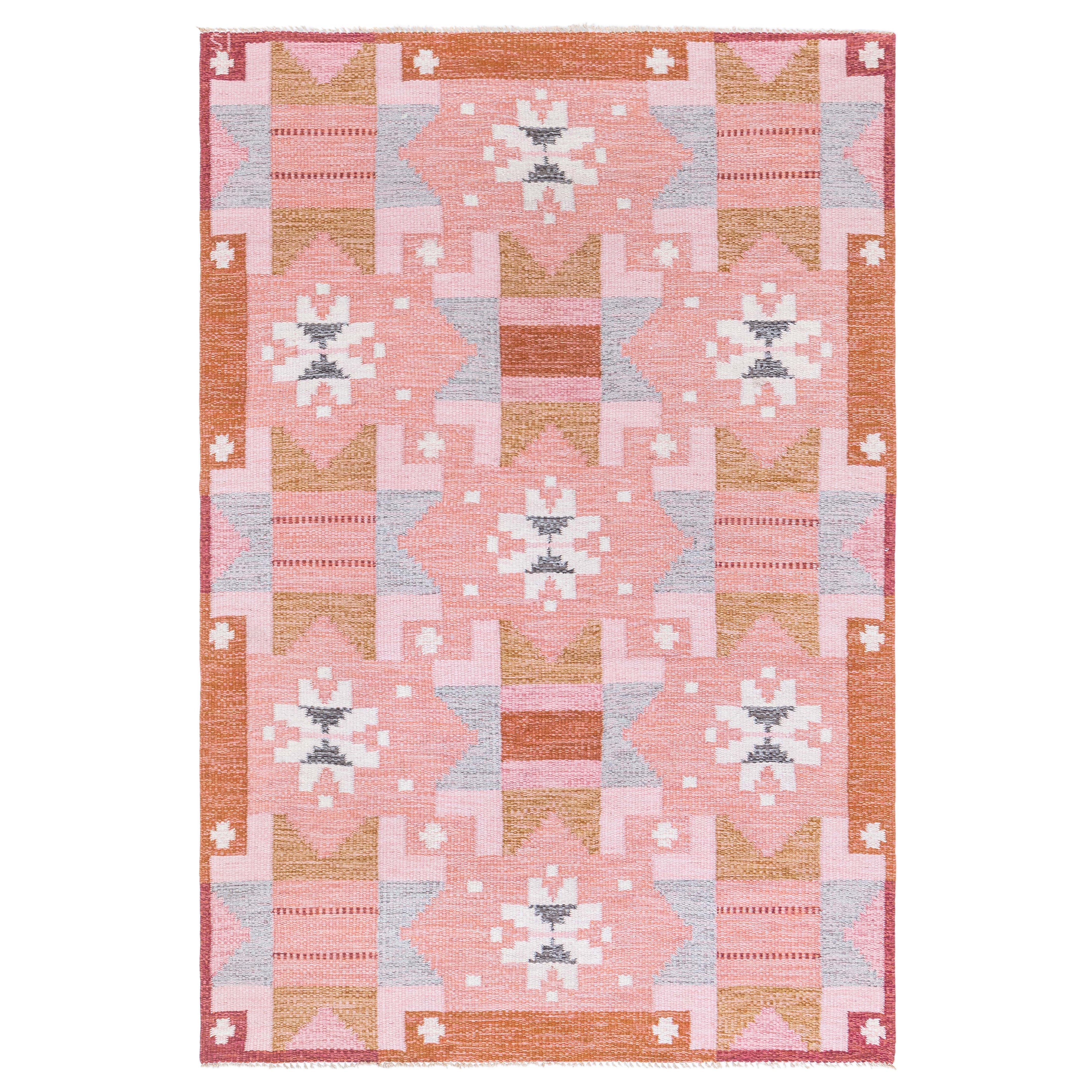 Doris Leslie Blau Swedish Flat Woven Rug by Ingegerd Silow