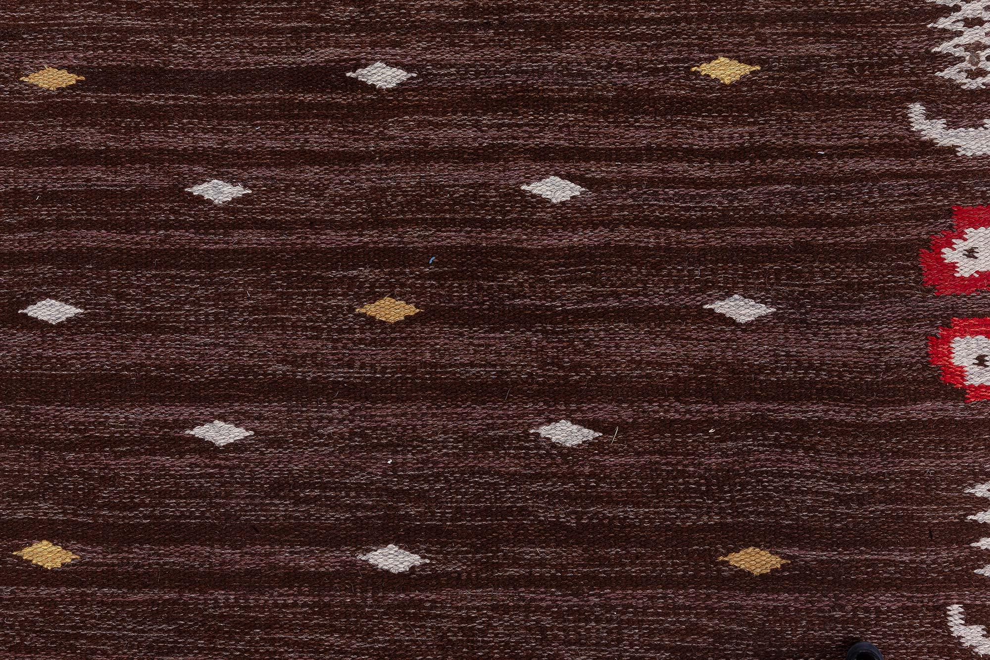 Tappeto svedese vintage a trama piatta di Solveig Westerberg, presso Doris Leslie Blau In condizioni buone in vendita a New York, NY