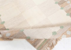 Doris Leslie Blau Swedish Mid-Century Beige Flatweave Carpet By Agda Österberg