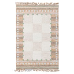 Doris Leslie Blau Swedish Mid-Century Beige Flatweave Carpet By Agda Österberg