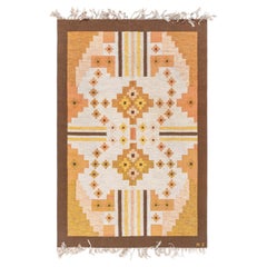 Doris Leslie Blau Swedish Mid-Century Beige Flatweave Carpet By Mary Sandberg