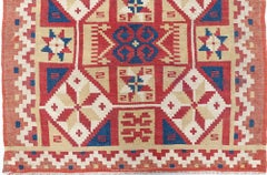 Doris Leslie Blau Swedish Mid-Century Geometric Warm Tan Flatweave Wool Rug