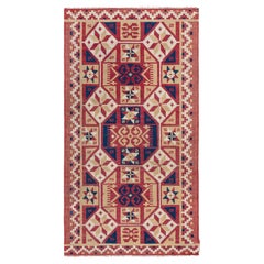 Doris Leslie Blau Swedish Mid-Century Geometric Warm Tan Flatweave Wool Rug