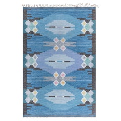 Doris Leslie Blau Swedish Mid-Century Gray Flatweave Carpet By Ingegerd Silow