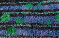 Doris Leslie Blau Swedish Mid-Century Navy Blue Hand-Knotted Wool Carpet
