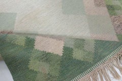 Doris Leslie Blau Swedish Mid-Century Sage Flatweave Carpet By Brita Svefors