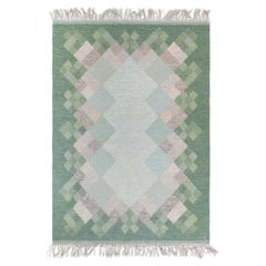 Doris Leslie Blau Swedish Mid-Century Sage Flatweave Carpet By Brita Svefors