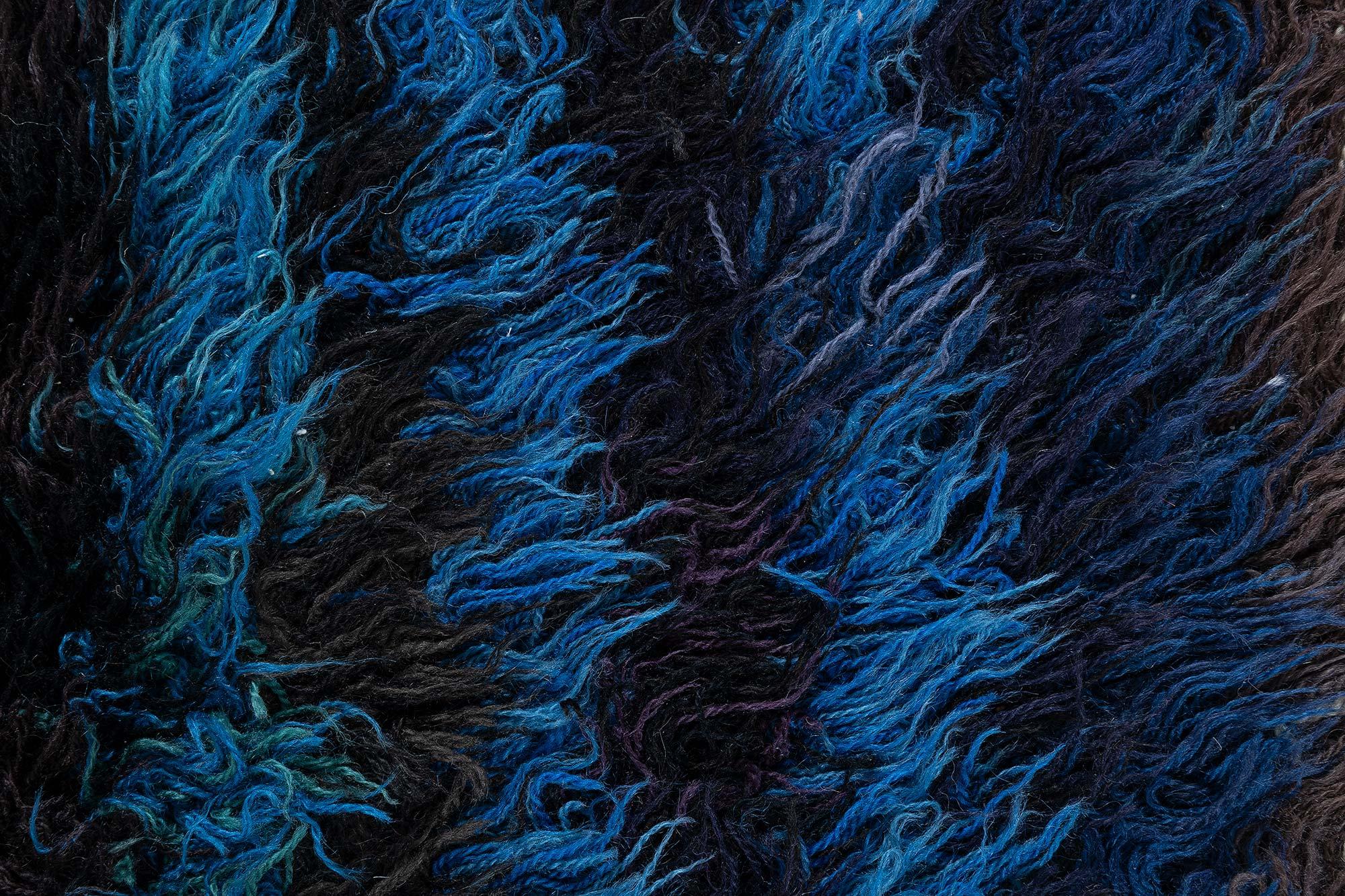 Doris Leslie Blauer schwedischer Florteppich von Ingrid Dessau (Moderne der Mitte des Jahrhunderts) im Angebot