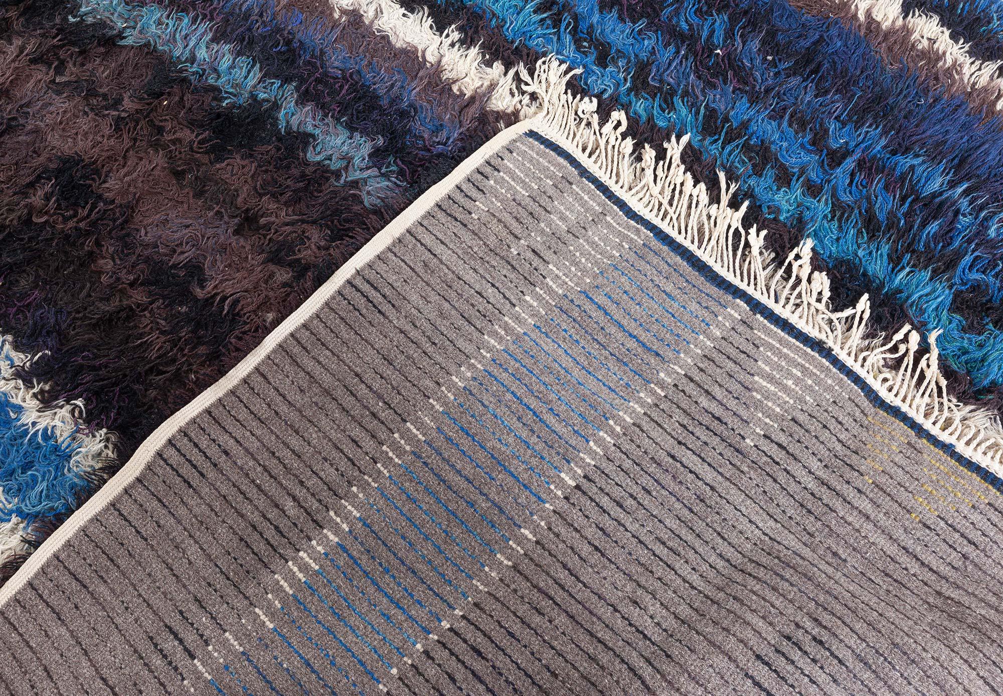 Doris Leslie Blau Swedish Pile Rug by Ingrid Dessau (Wolle) im Angebot