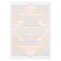 Tapis vintage suédois beige à tissage plat « Doris Leslie Blau », signé Agda Osterberg