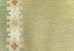 Tapis vintage suédois à motifs géométriques tissé à plat « Doris Leslie Blau », par Ingegerd Silow