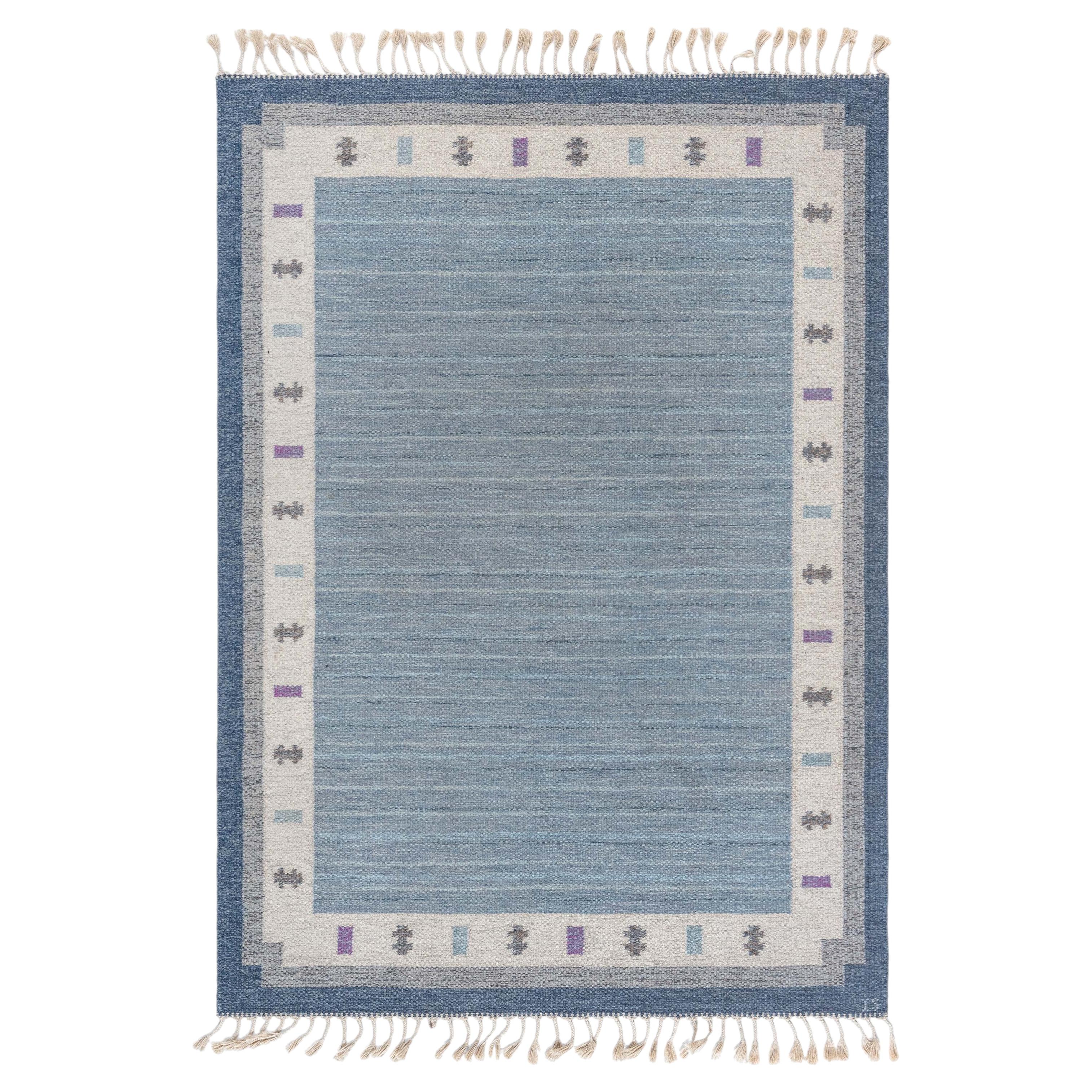 Doris Leslie Blau Swedish Vintage Ivory Flatweave Carpet By Ingegerd Silow