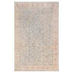 Doris Leslie Blau Tabriz Antico Tappeto floreale a trifoglio beige chiaro - 1920 ca.