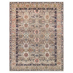 Doris Leslie Blau Tabriz Antigua Alfombra Floral Allover Beige Suave - c. 1930