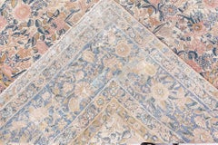 Doris Leslie Blau Tabriz Antique Allover Floral Soft Beige Rug - c. 1880