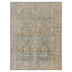 Doris Leslie Blau Tabriz Antik Allover Geometrisch Creme Beige Teppich - c. 1900