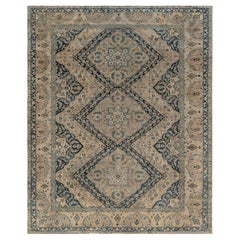 Doris Leslie Blau Tabriz Antique Allover Geometric Soft Beige Rug - c. 1920