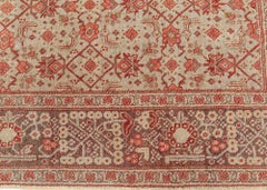 Doris Leslie Blau Tabriz Antique Allover Ivory Hand-Knotted Wool Carpet