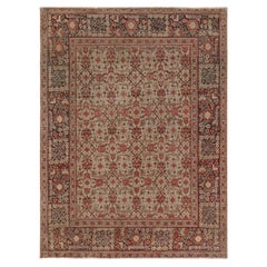 Doris Leslie Blau Tabriz Antique Allover Ivory Hand-Knotted Wool Carpet