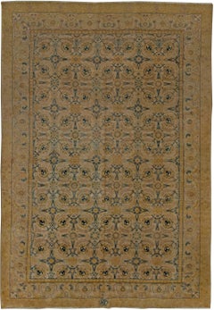 Doris Leslie Blau Tabriz Antique Allover Slate Gray Hand-Knotted Rug - c. 1920