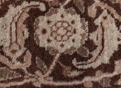 Doris Leslie Blau Tabriz Antique Floral Allover Classic Taupe Rug - c. 1920