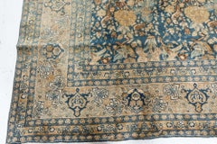 Doris Leslie Blau Tabriz Antique Floral Allover Light Beige Rug - c. 1900
