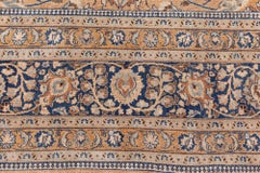 Alfombra Tabriz Antigua Doris Leslie Blau Floral Allover Beige Suave - c. 1900