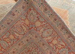 Doris Leslie Blau Tabriz Antique Medallion Rug In Warm Tan - c. 1880