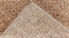 Doris Leslie Blau Tabriz Antique Medallion Warm Tan Hand-Knotted Rug - c. 1880