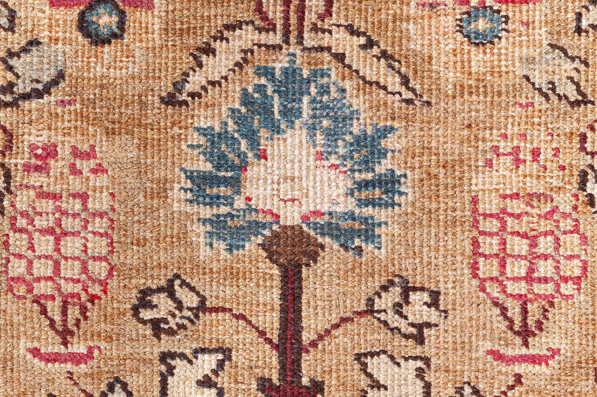 Doris Leslie Blau Terracotta Antique Persian Tabriz Rug For Sale 1