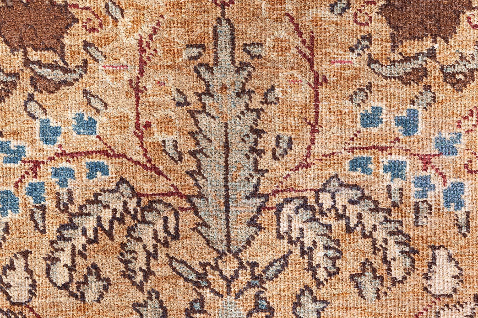 Doris Leslie Blau Terracotta Antique Persian Tabriz Rug For Sale 2