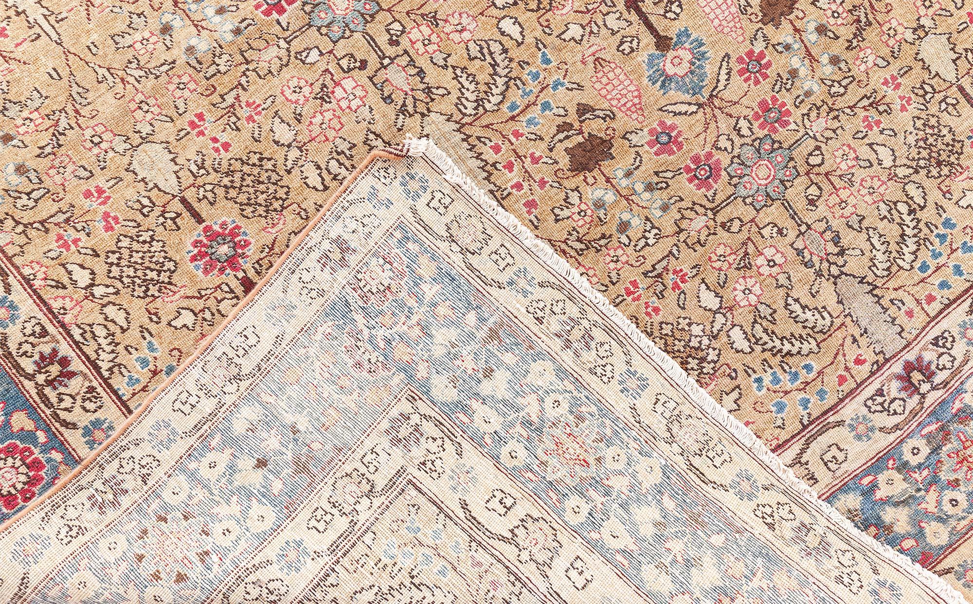 Doris Leslie Blau Terracotta Antique Persian Tabriz Rug For Sale 3