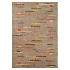 Doris Leslie Blau Timeless Geometry: Vintage Art Deco Abstract Gray Rug