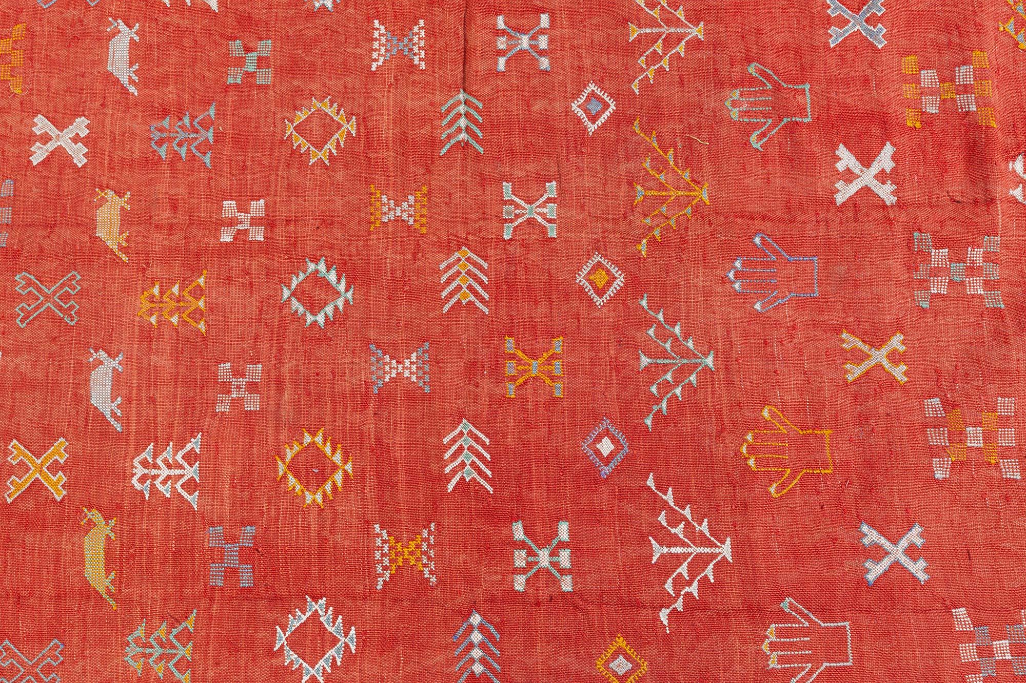 Doris Leslie Blau Tappeto Tribale Marocchino & Kilim Rosso In condizioni buone in vendita a New York, NY