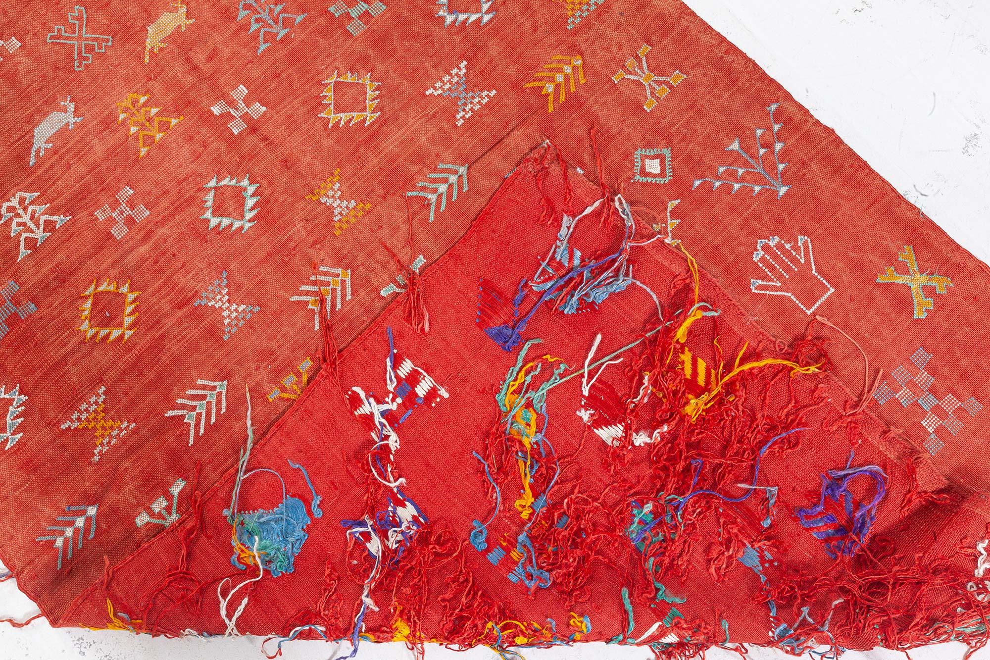Doris Leslie Blau Tappeto Tribale Marocchino & Kilim Rosso in vendita 2