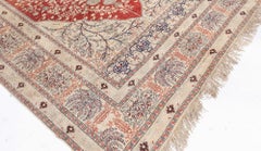 Doris Leslie Blau Turkish Antique Allover Ivory Hand-Knotted Silk Rug - c. 1920