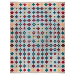 Tappeto Doris Leslie Blau Vibrant Oversize Antico Indiano Dhurrie