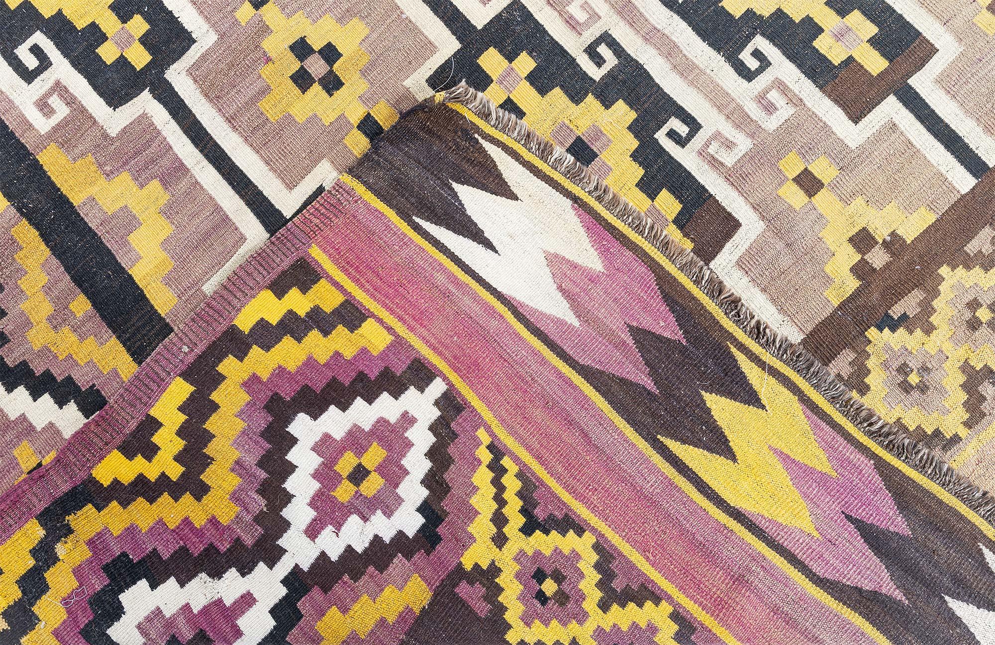 Doris Leslie Blau Vibrant Vintage Afghan Kilim Rug im Angebot 2