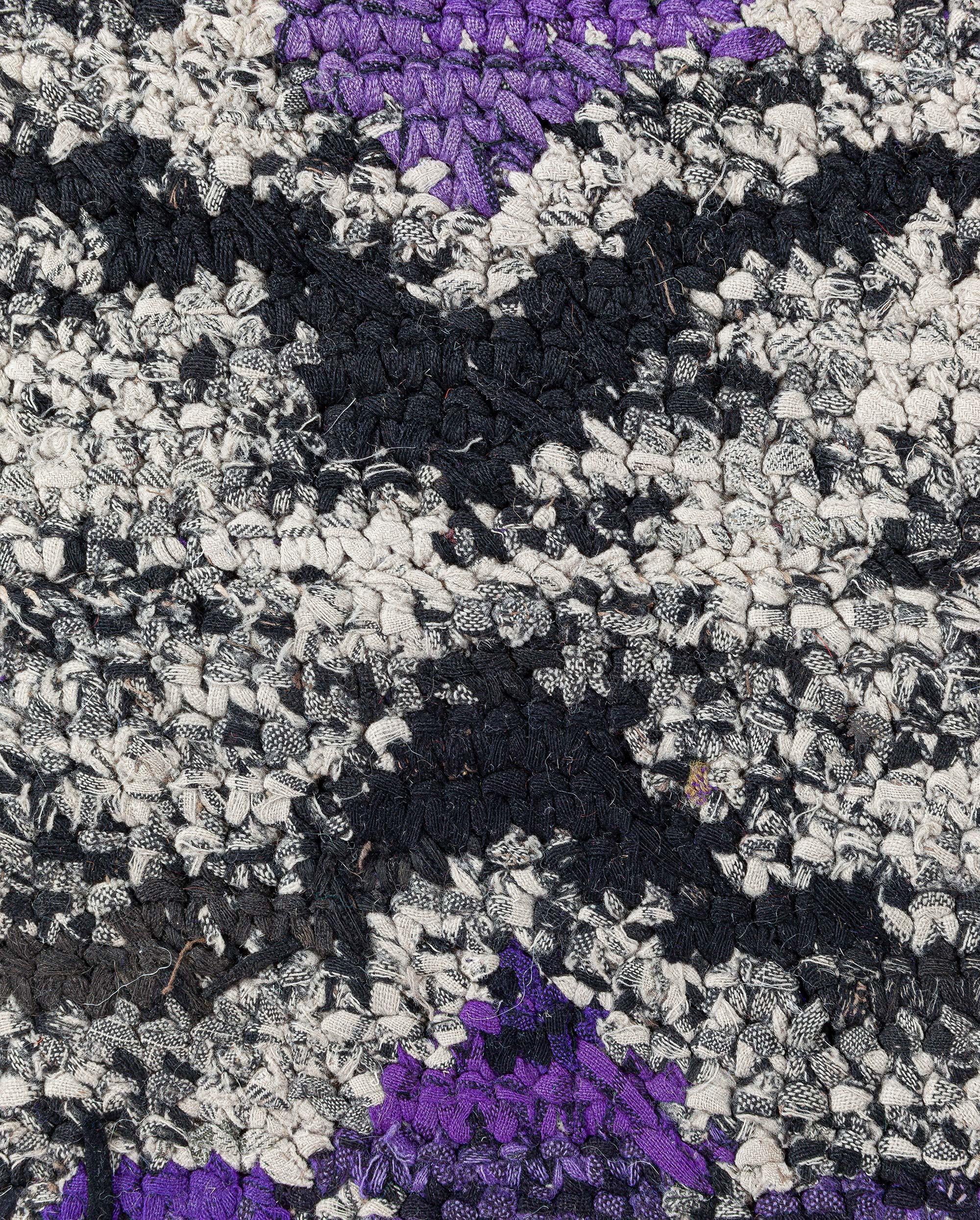 Doris Leslie Blau Vibrant Vintage American Hooked Rug in Purple and Grey For Sale 1